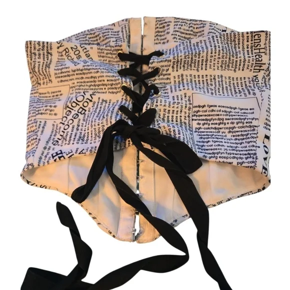 Windsor Black and White Strapless Top - Picture 3 of 4